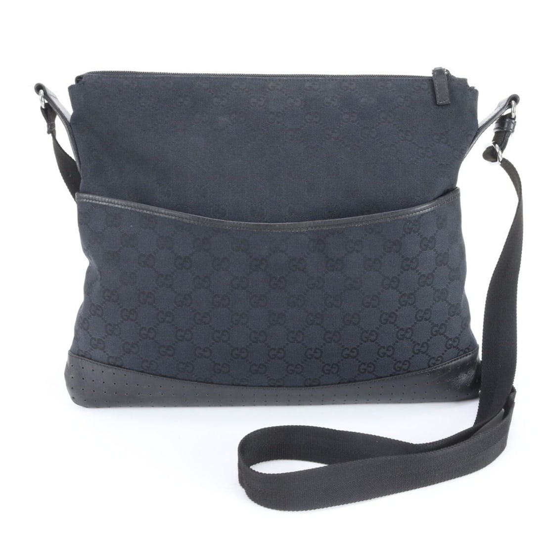 Gucci GG Canvas 145856 Leather Shoulder Bag, Crossbody Messenger Bag for Men: --- Catalog ---Category: SizeSize (HxWxD): 30cm x 37cm x 1cm / 11.81'' x 14.56'' x 0.39''Strap Length: 144cm / 56.69''Category: DesignType: Shoulder bagColor: BlackGender: MenMaterial: Leather , Canva