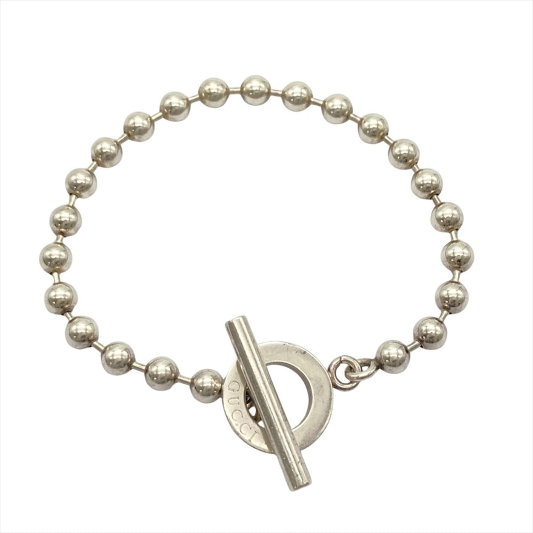 Gucci ball chain bracelet, SV925, 15.2g, silver.: --- Catalog ---Category: SizeLength: 16cm / 6.29''Category: DesignType: Charm braceletColor: SilverGender: Women,MenMaterial: Silver 925Category: GeneralBrand: Gucci--- Item List ---Section: Condition