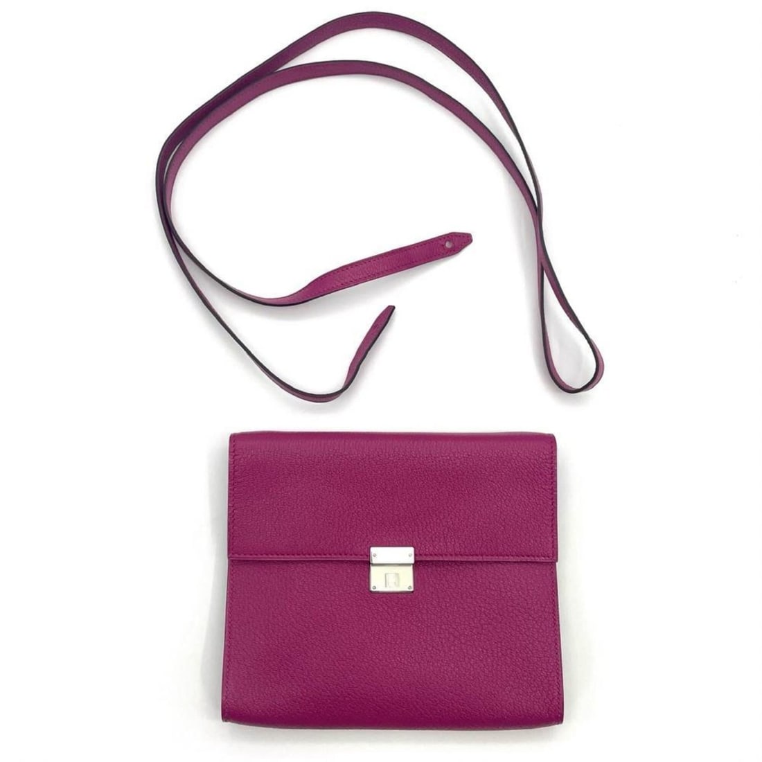 Hermes HERMES Click 16 Shoulder Bag Chevre Leather C Stamp Rose Purple Wallet (1 of 13)