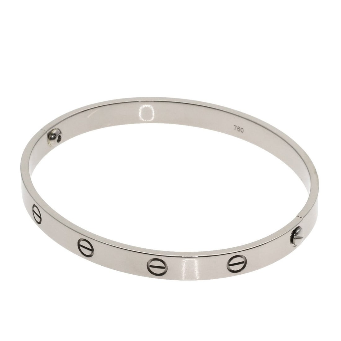 Cartier Love Bracelet #20 (without screwdriver) 18K White Gold Women's CARTIER: --- Catalog ---Category: SizeLength: 20cm / 7.87''Category: DesignType: Charm braceletGender: WomenMaterial: White gold (18K)Category: GeneralBrand: Cartier--- Item List ---Section: ConditionRanking: 
