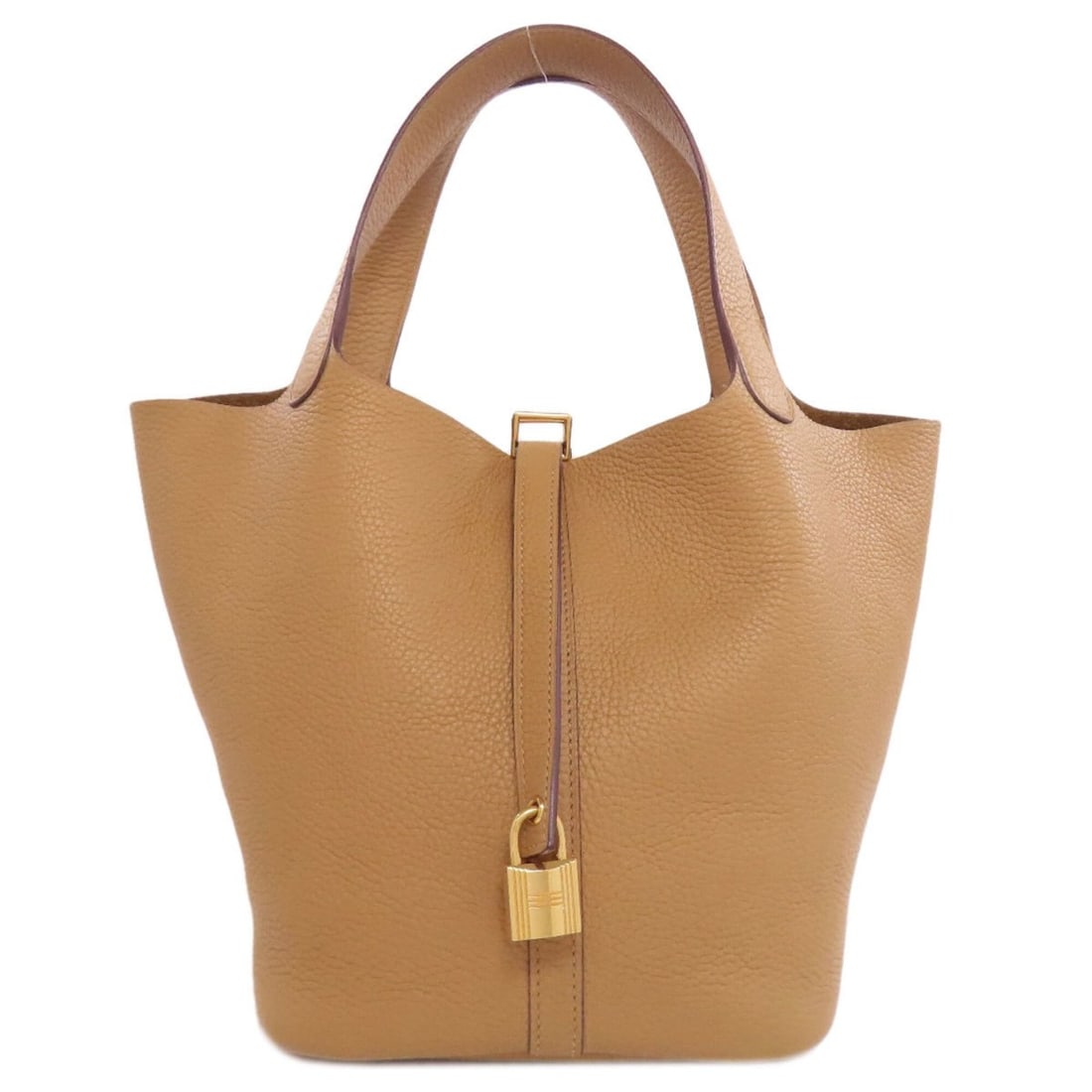 Hermes Hermès Picotin Lock MM Handbag in Taurillon Clemence with Gold Hardware for Women: --- Catalog ---Category: SizeSize (HxWxD): 22cm x 17cm x 21.5cm / 8.66'' x 6.69'' x 8.46''Category: DesignType: HandbagColor: CamelGender: WomenMaterial: Taurillon clemence leather Category: GeneralBr