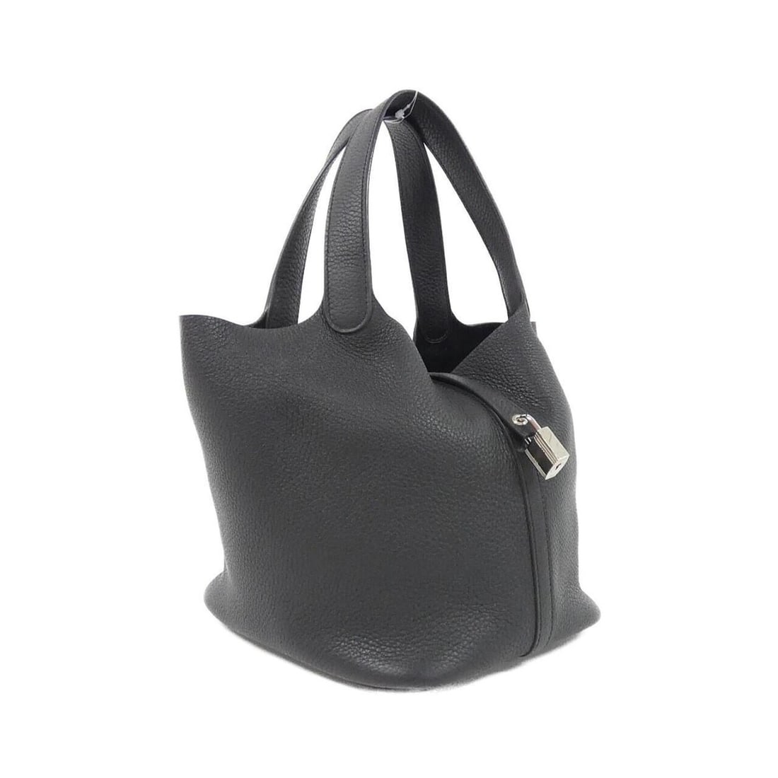 Hermes Picotin Lock MM 060991CK Handbag: --- Catalog ---Category: SizeSize (HxWxD): 23cm x 22cm x 18cm / 9.05'' x 8.66'' x 7.08''Category: DesignType: HandbagColor: BlackGender: WomenMaterial: Taurillon clemence leather Hardware Color: