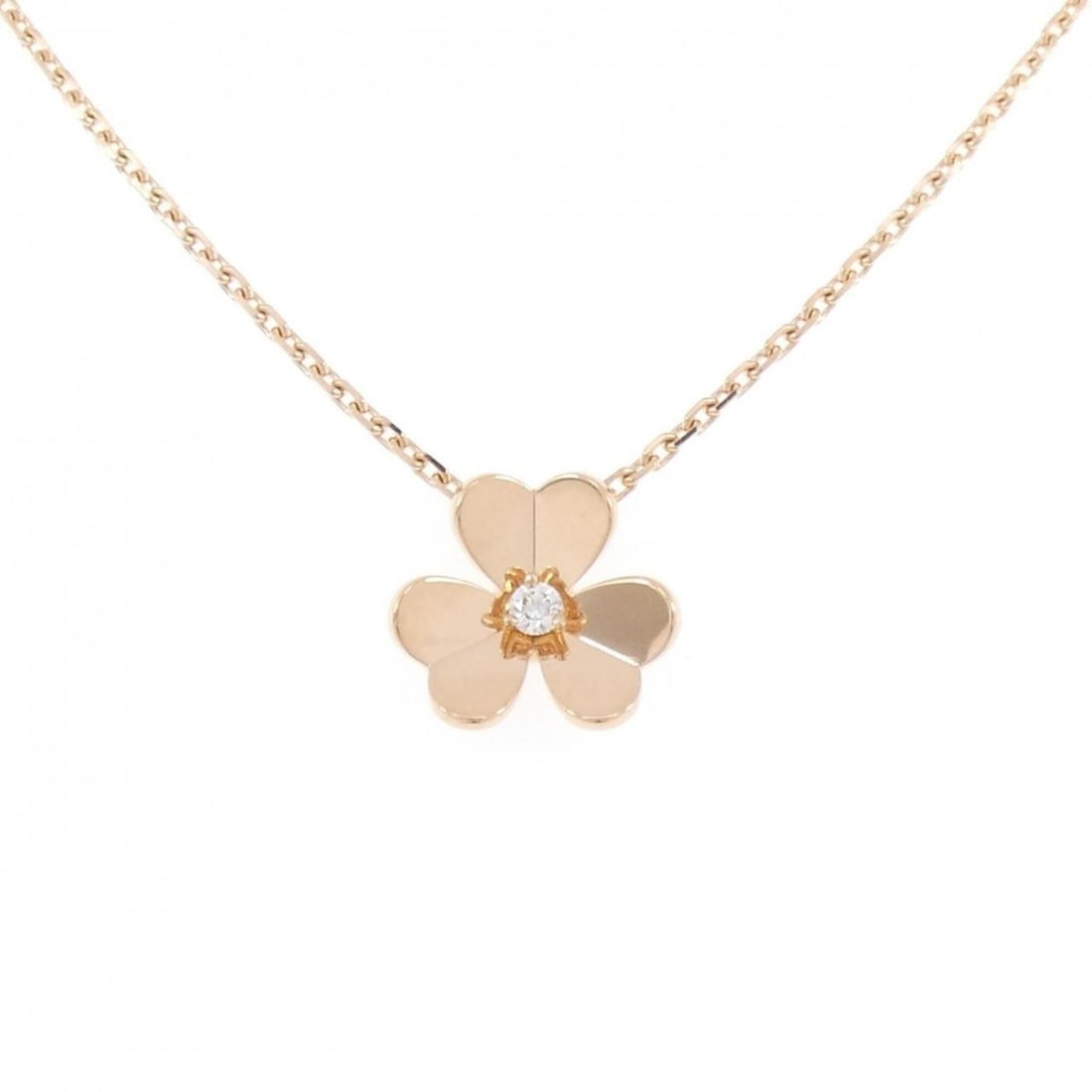 Van Cleef & Arpels Frivole Small Necklace: --- Catalog ---Category: SizePendant Size: 13.8mm x 15.3mm / 0.54'' x 0.6''Neck Circumference: 38 cm - 42 cm / 14.96'' - 16.53''Category: DesignStone: DiamondGender: WomenMaterial: Pink gold (18K)Pend