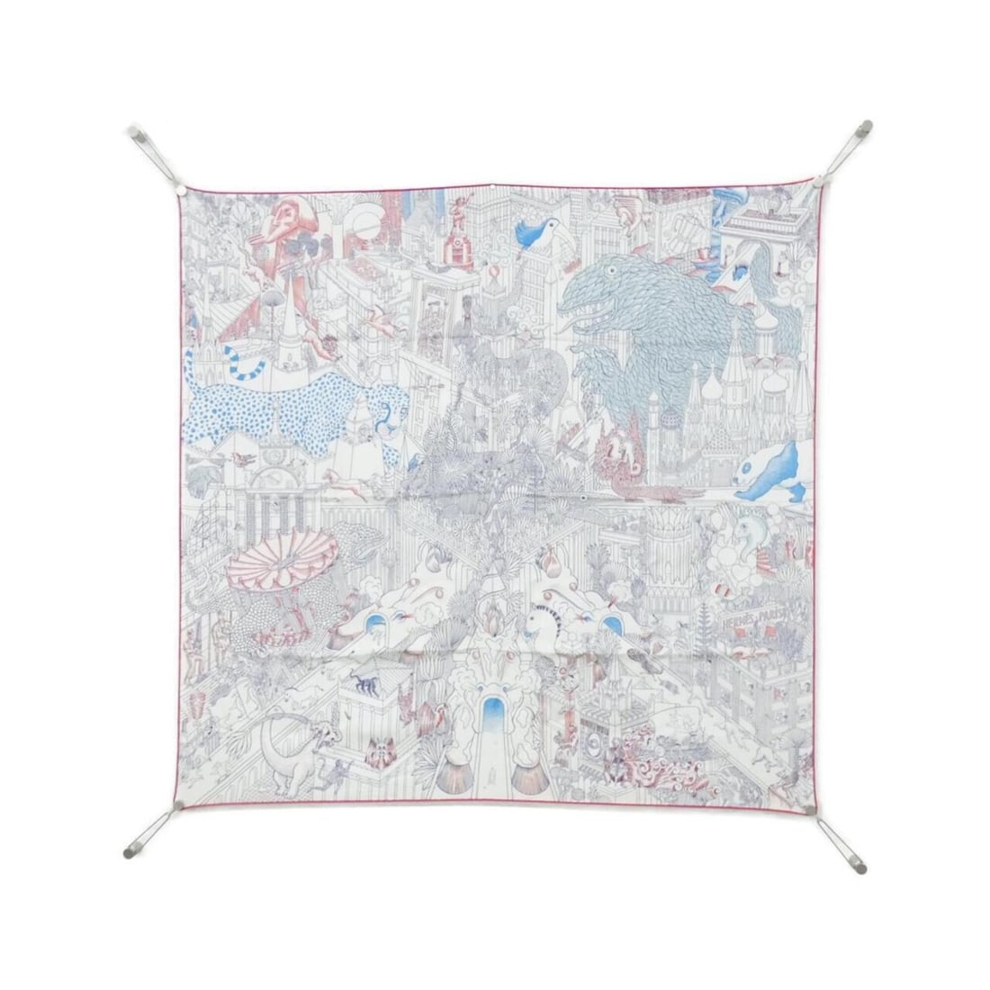 Hermes ANIMAPOLIS Carre Scarf Muffler: --- Catalog ---Category: SizeSize (LxW): 90cm x 90cm / 35.43'' x 35.43''Category: DesignType: ScarfColor: WhiteMaterial: Silk Category: GeneralBrand: Hermes--- Item List ---Section: ConditionRanking: