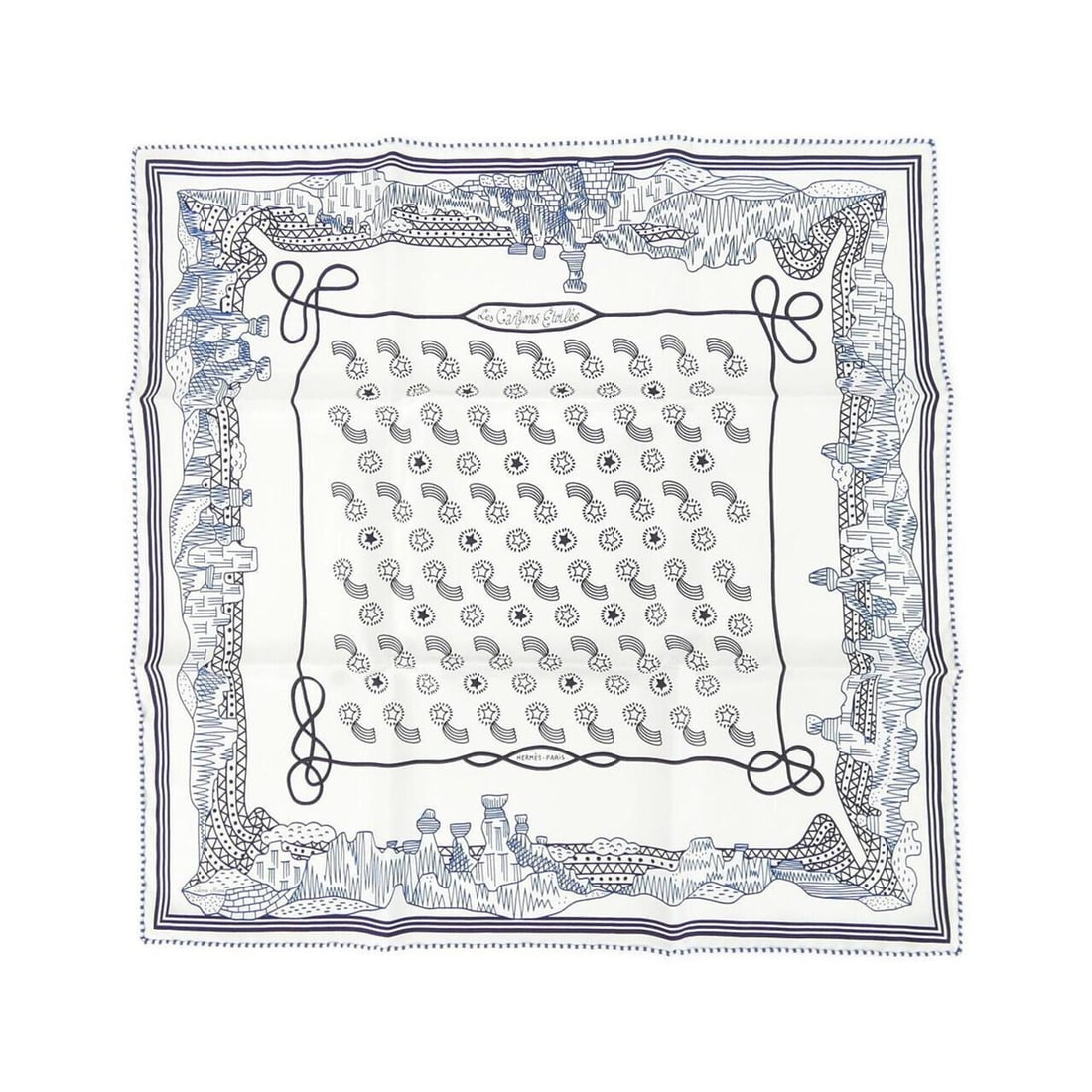 Hermes Bandana 042856S Scarf Muffler: --- Catalog ---Category: SizeSize (LxW): 55cm x 55cm / 21.65'' x 21.65''Category: DesignType: BandanaColor: Black, WhiteGender: Men,WomenMaterial: Silk Category: GeneralMPN: 042856SBrand: Hermes--- It