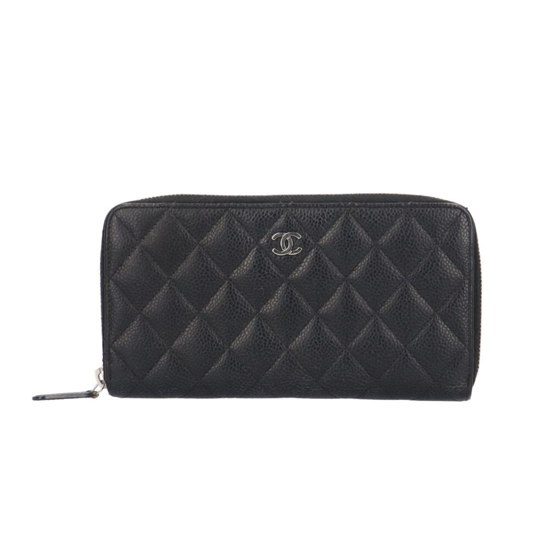 Chanel Classic Long Zip Wallet Matelassé Caviar Skin AP0242 Women's CHANEL: --- Catalog ---Category: SizeWeight: 225g / 7.93oz.Size (HxWxD): 10.5cm x 19cm x 2.5cm / 4.13'' x 7.48'' x 0.98''Category: DesignType: Long wallet (bi-fold)Color: BlackGender: WomenClosure: ZipperHand
