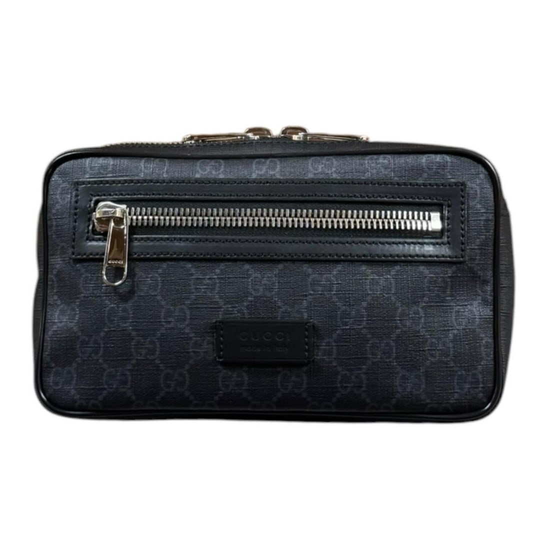 Gucci Sherry Line Body Bag, GG Supreme Canvas 474293, Black, Men's GUCCI Waist Bag: --- Catalog ---Category: SizeWeight: 430g / 15.16oz.Size (HxWxD): 13.5cm x 24cm x 5cm / 5.31'' x 9.44'' x 1.96''Strap Length: 96cm / 37.79''Category: DesignType: Fanny pack, Sling bagColor: Black, Gra