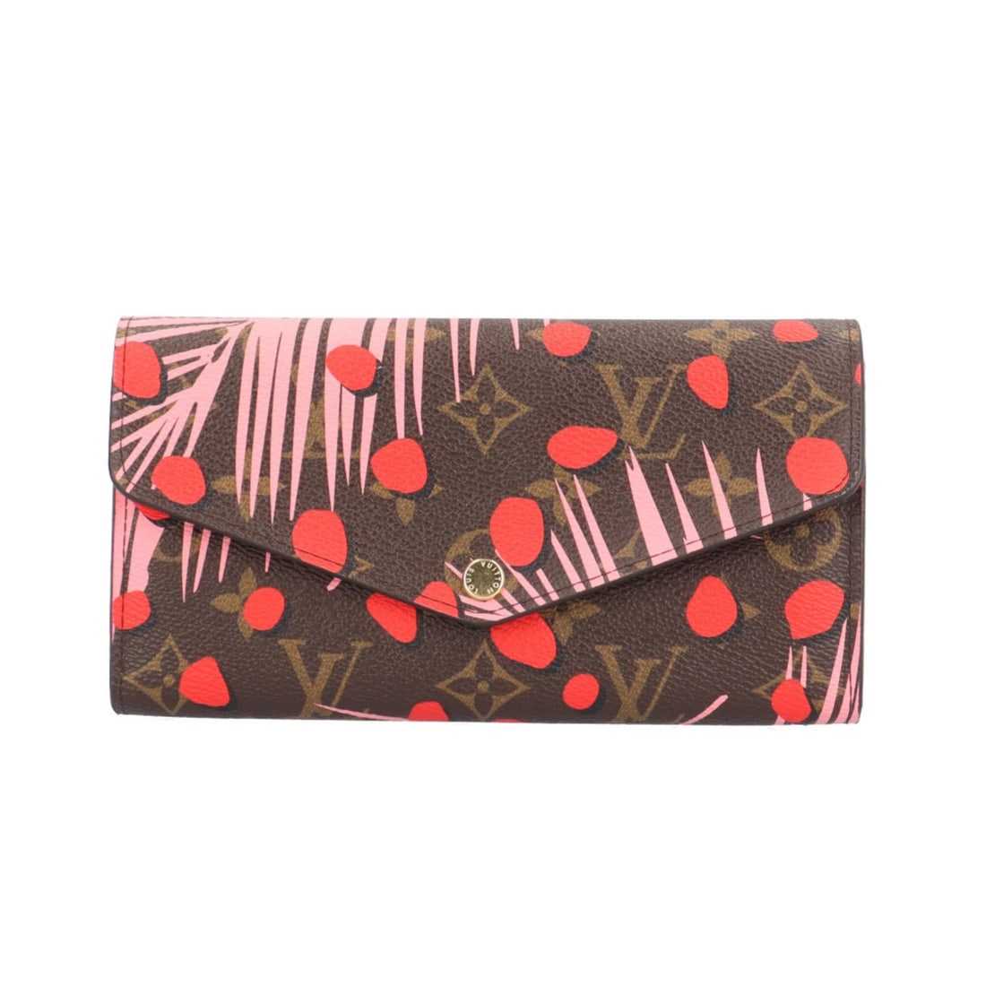 Louis Vuitton Portefeuille Sarah Monogram Summer Jungle Dot Long Wallet M42576 Women's LOUIS VUITTON: --- Catalog ---Category: SizeWeight: 220g / 7.76oz.Size (HxWxD): 10.5cm x 18.5cm x 3cm / 4.13'' x 7.28'' x 1.18''Category: DesignType: Long wallet (bi-fold)Color: Brown, Pink, Red colorGender: WomenHa