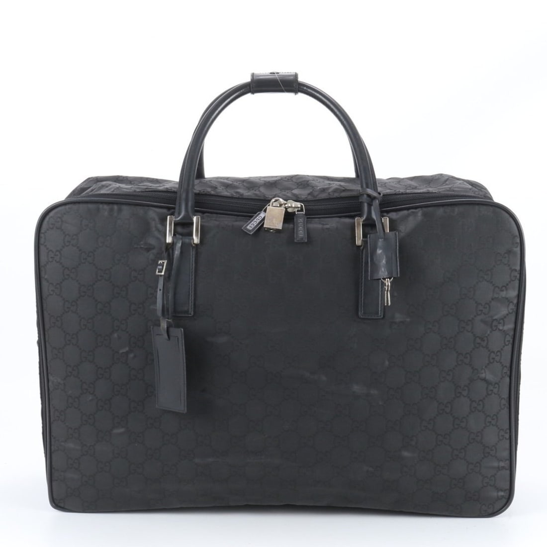 Gucci GG Nylon 010.1350.11 Leather Boston Handbag Tote Bag Carry Black Men's: --- Catalog ---Category: SizeSize (HxWxD): 41cm x 57cm x 21cm / 16.14'' x 22.44'' x 8.26''Handle Length: 51cm / 20.07''Category: DesignType: Boston bag, Handbag, Tote bagColor: BlackGender: