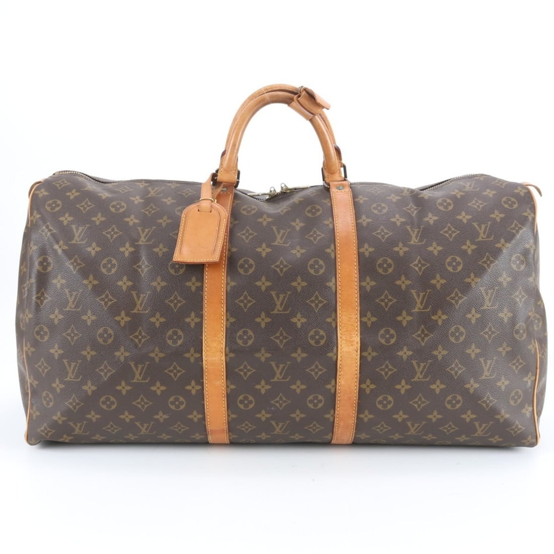 Louis Vuitton Monogram Keepall 60 M41422 Leather Boston Handbag Tote Bag Travel for Men: --- Catalog ---Category: SizeSize (HxWxD): 32cm x 60cm x 27cm / 12.59'' x 23.62'' x 10.62''Handle Length: 30cm / 11.81''Category: DesignType: Handbag, Tote bagColor: Brown, MonogramGender: MenMaterial