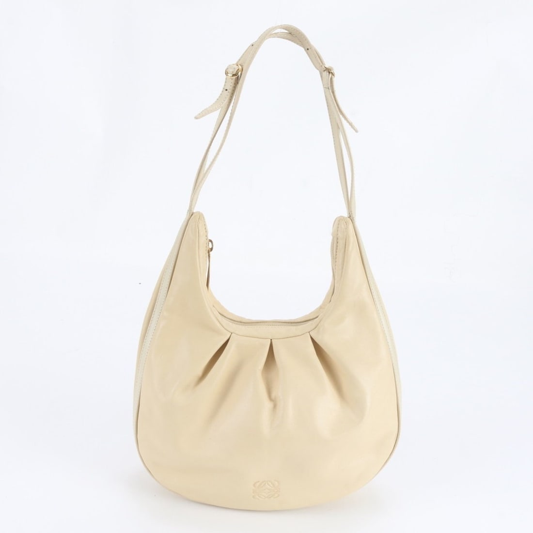 Loewe Anagram Leather Shoulder Bag, Hobo Beige Tote Handbag for Women: --- Catalog ---Category: SizeSize (HxWxD): 27cm x 24cm x 6cm / 10.62'' x 9.44'' x 2.36''Strap Length: 38cm / 14.96''Category: DesignType: Handbag, Shoulder bag, Tote bagColor: BeigeGender: WomenMateri