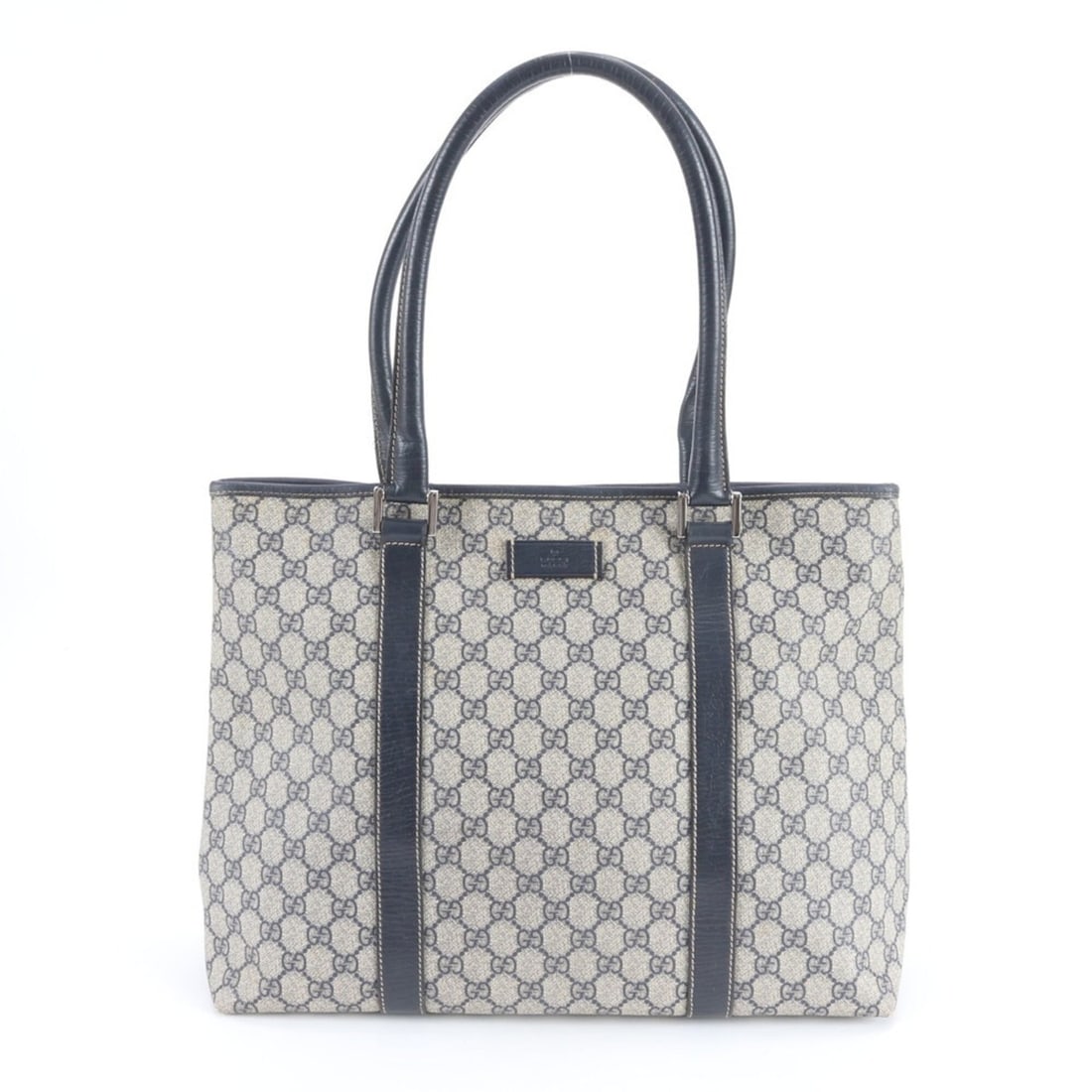Gucci GG Supreme 114288 Leather Tote Bag, Handbag, Shoulder Navy, Men's: --- Catalog ---Category: SizeSize (HxWxD): 30cm x 39cm x 14cm / 11.81'' x 15.35'' x 5.51''Category: DesignType: Handbag, Tote bagColor: NavyGender: MenMaterial: Coated canvas , Leather Category: Gener