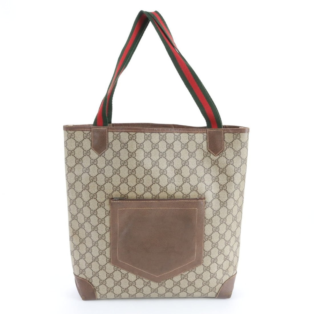 Gucci GG Supreme Sherry Line Leather Tote Bag, Handbag, Shoulder Brown, Men's: --- Catalog ---Category: SizeSize (HxWxD): 35cm x 31cm x 9cm / 13.77'' x 12.2'' x 3.54''Category: DesignType: Handbag, Tote bagColor: Beige, BrownGender: MenMaterial: Coated canvas , Leather Category: