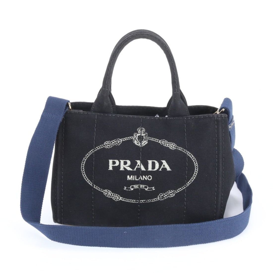 Prada Canapa 2-Way Shoulder Bag, Crossbody Handbag, Tote Black, Brand Name, Women's: --- Catalog ---Category: SizeSize (HxWxD): 19cm x 28cm x 15cm / 7.48'' x 11.02'' x 5.9''Category: DesignType: Handbag, Shoulder bag, Tote bagColor: BlackGender: WomenCategory: GeneralBrand: Prada--- I