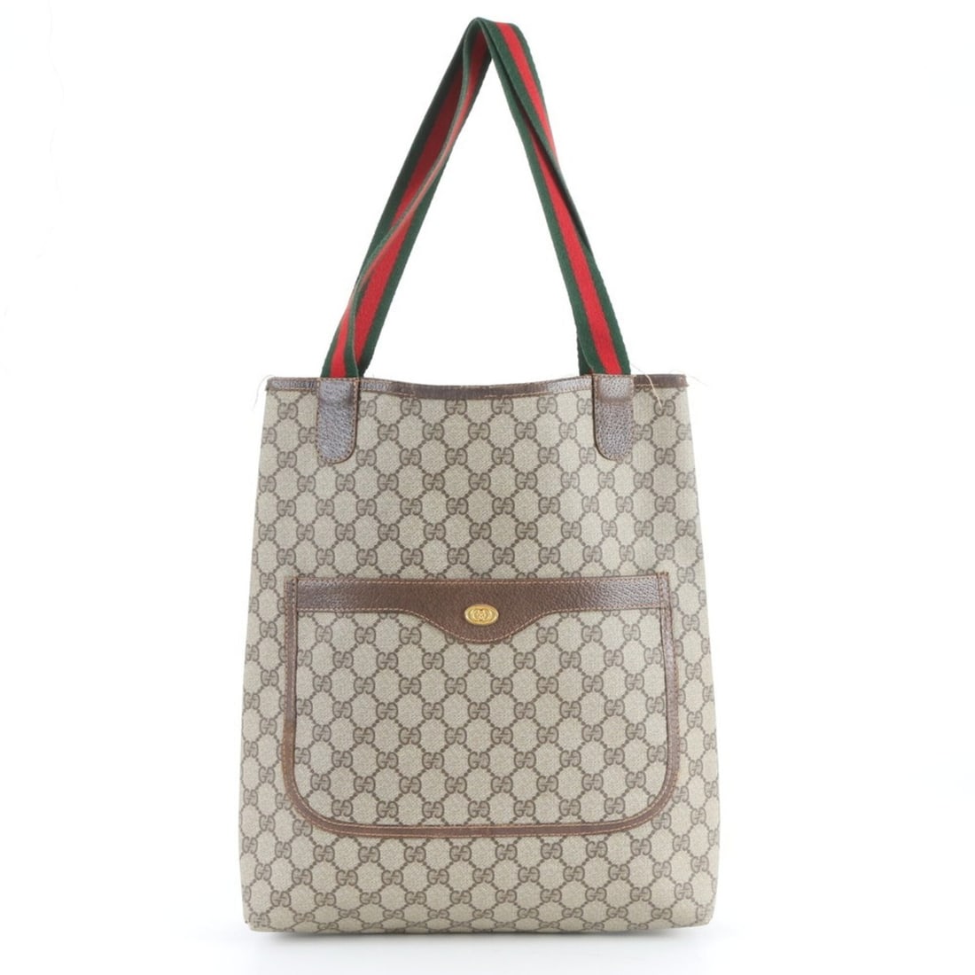 Old Gucci GG Supreme Sherry Line Leather Tote Bag, Handbag, Shoulder Bag for Men: --- Catalog ---Category: SizeSize (HxWxD): 37cm x 31cm x 10cm / 14.56'' x 12.2'' x 3.93''Category: DesignType: Handbag, Tote bagColor: BrownGender: MenMaterial: Coated canvas , Leather Category: Gener
