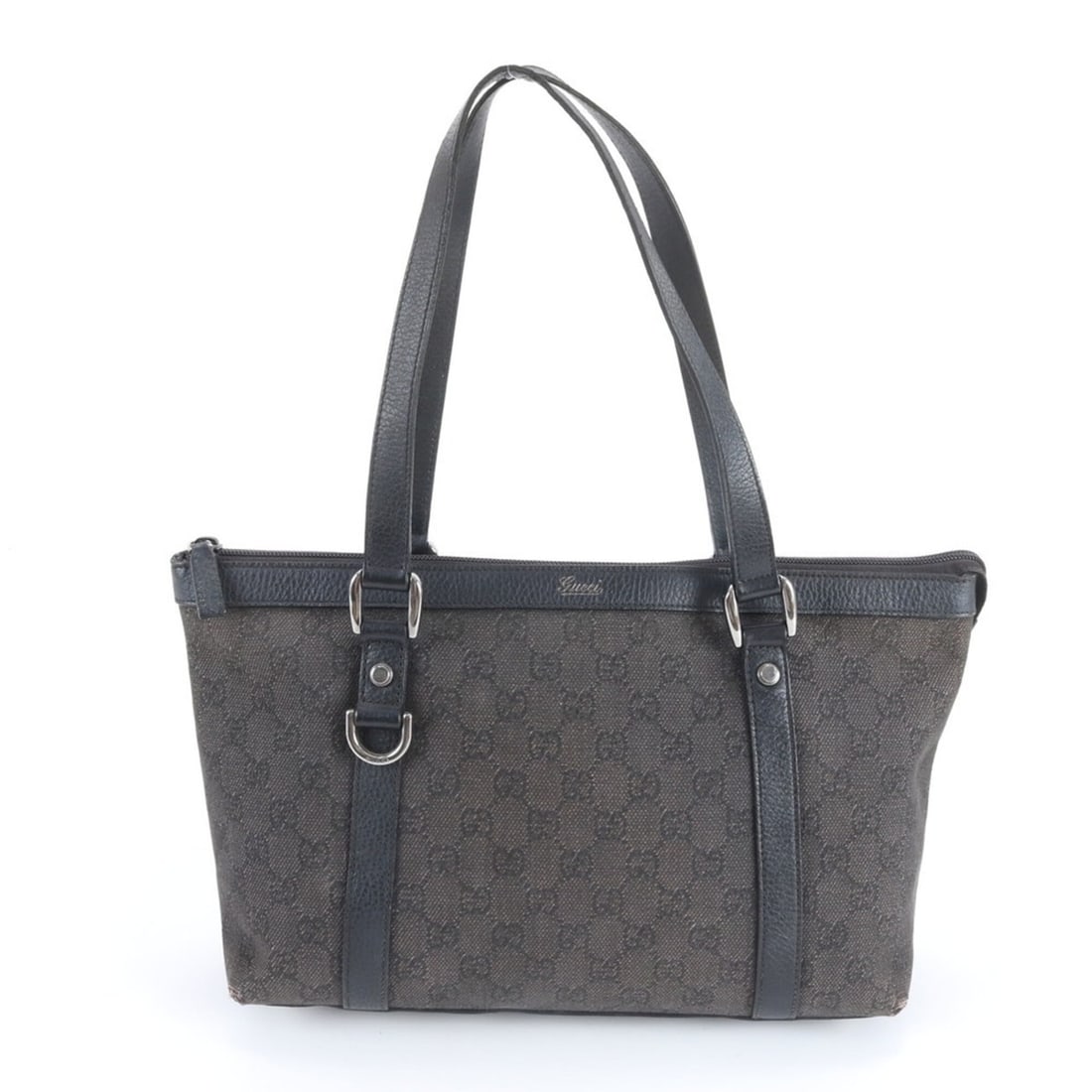 Gucci GG Canvas 268640 Leather Tote Bag, Handbag, Shoulder Brand, Women's: --- Catalog ---Category: SizeSize (HxWxD): 21cm x 32cm x 11cm / 8.26'' x 12.59'' x 4.33''Category: DesignType: Handbag, Tote bagColor: Black, BrownGender: WomenMaterial: Canvas , Leather Category: Gen