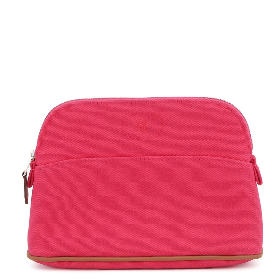 Hermes handbag pouch Bolide PM hibiscus cotton HERMES: --- Catalog ---Category: SizeSize (HxWxD): 14cm x 20cm x 6.5cm / 5.51'' x 7.87'' x 2.55''Category: DesignType: Handbag, PouchColor: PinkGender: WomenMaterial: Canvas , Leather Category: GeneralBrand: 