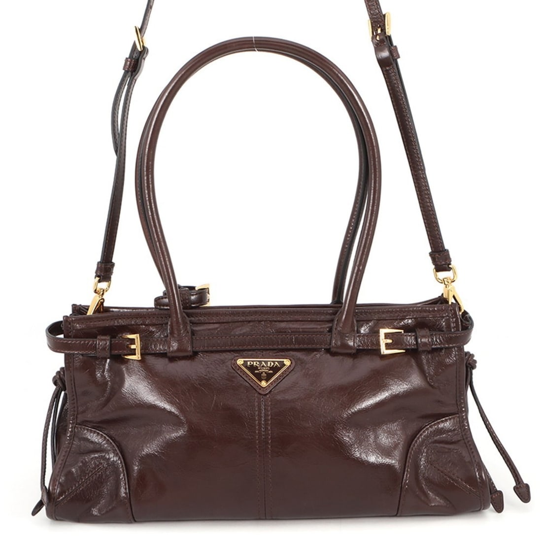Prada Bonnie Medium Leather Handbag 1BA426 PRADA 2-way Shoulder Bag (1 of 15)