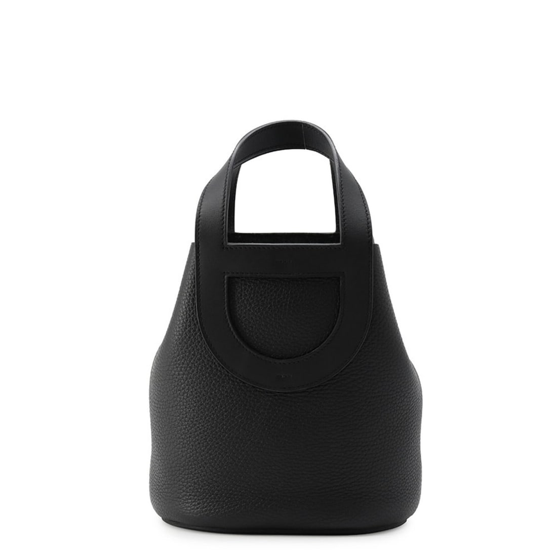 Hermes In the Loop 18 Tote Bag, Black, Taurillon Clemence Swift Leather, W Stamp, HERMES: --- Catalog ---Category: SizeSize (HxWxD): 19cm x 18cm x 13cm / 7.48'' x 7.08'' x 5.11''Category: DesignType: Tote bagColor: BlackGender: WomenMaterial: Taurillon clemence leather Category: GeneralBra