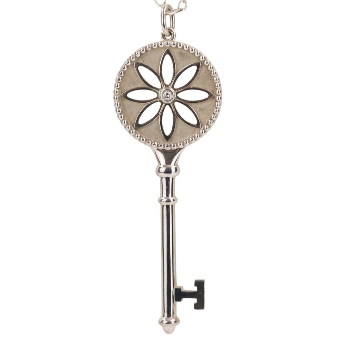 Tiffany & Co. Daisy Key Pendant Necklace, SV925 Silver, Women's (1 of 16)