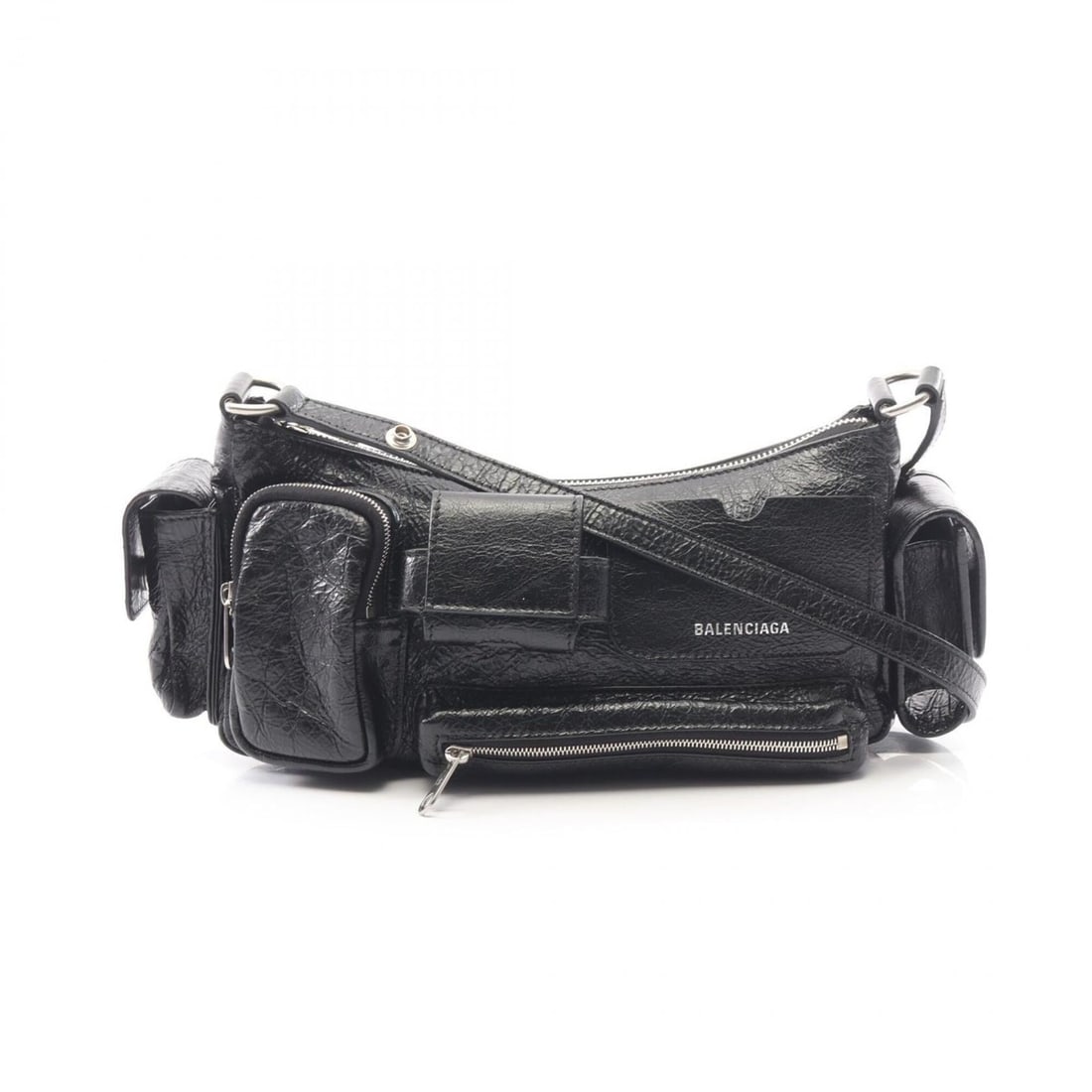 Balenciaga Super Busy Small Shoulder Bag Handbag Leather Women's Black 802227: --- Catalog ---Category: SizeSize (HxWxD): 12cm x 262cm x 6cm / 4.72'' x 103.14'' x 2.36''Category: DesignType: Handbag, Shoulder bagColor: BlackGender: WomenMaterial: Leather Category: GeneralMPN: 80