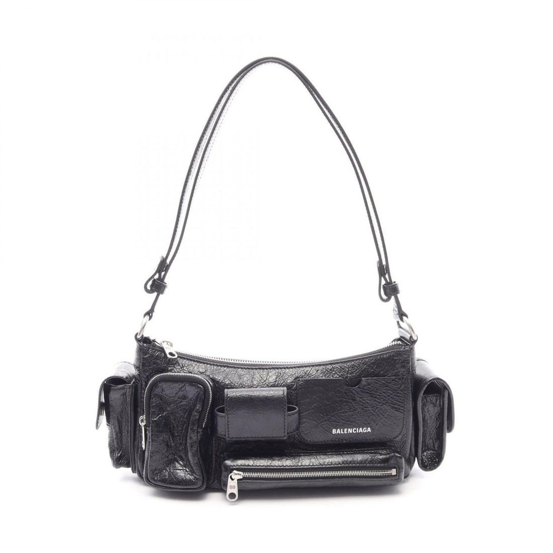 Balenciaga SUPERBUSY Sling Bag, Small Shoulder Handbag, Leather, Women's, Black (802227): --- Catalog ---Category: SizeSize (HxWxD): 12cm x 25cm x 6cm / 4.72'' x 9.84'' x 2.36''Category: DesignType: Handbag, Shoulder bagColor: BlackGender: WomenMaterial: Leather Category: GeneralMPN: 80222