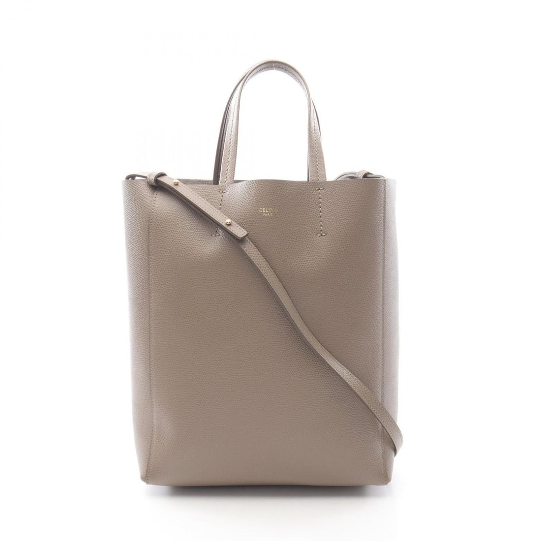 Celine Vertical Small Cabas 2-Way Tote Bag/Handbag, Leather, Women's, Beige, 189813 (1 of 12)