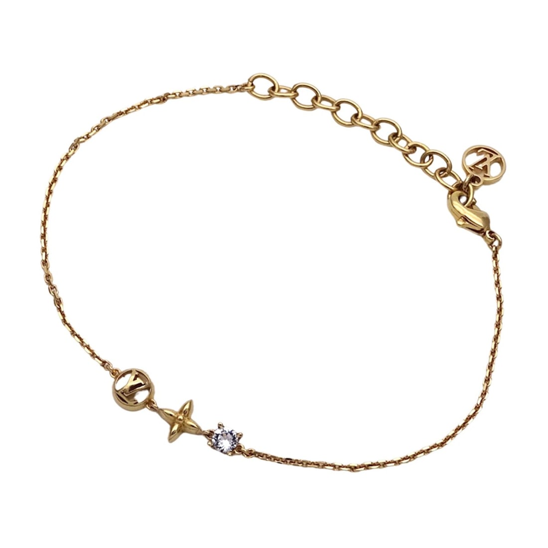 Louis Vuitton LOUIS VUITTON Bracelet for Women, Brand Metal Rhinestone Petit Gold M00374: --- Catalog ---Category: SizeLength: 20cm / 7.87''Category: DesignType: Charm braceletColor: GoldGender: WomenMaterial: Metal, RhinestoneCategory: GeneralMPN: M00374Brand: Louis VuittonCountry of Orig