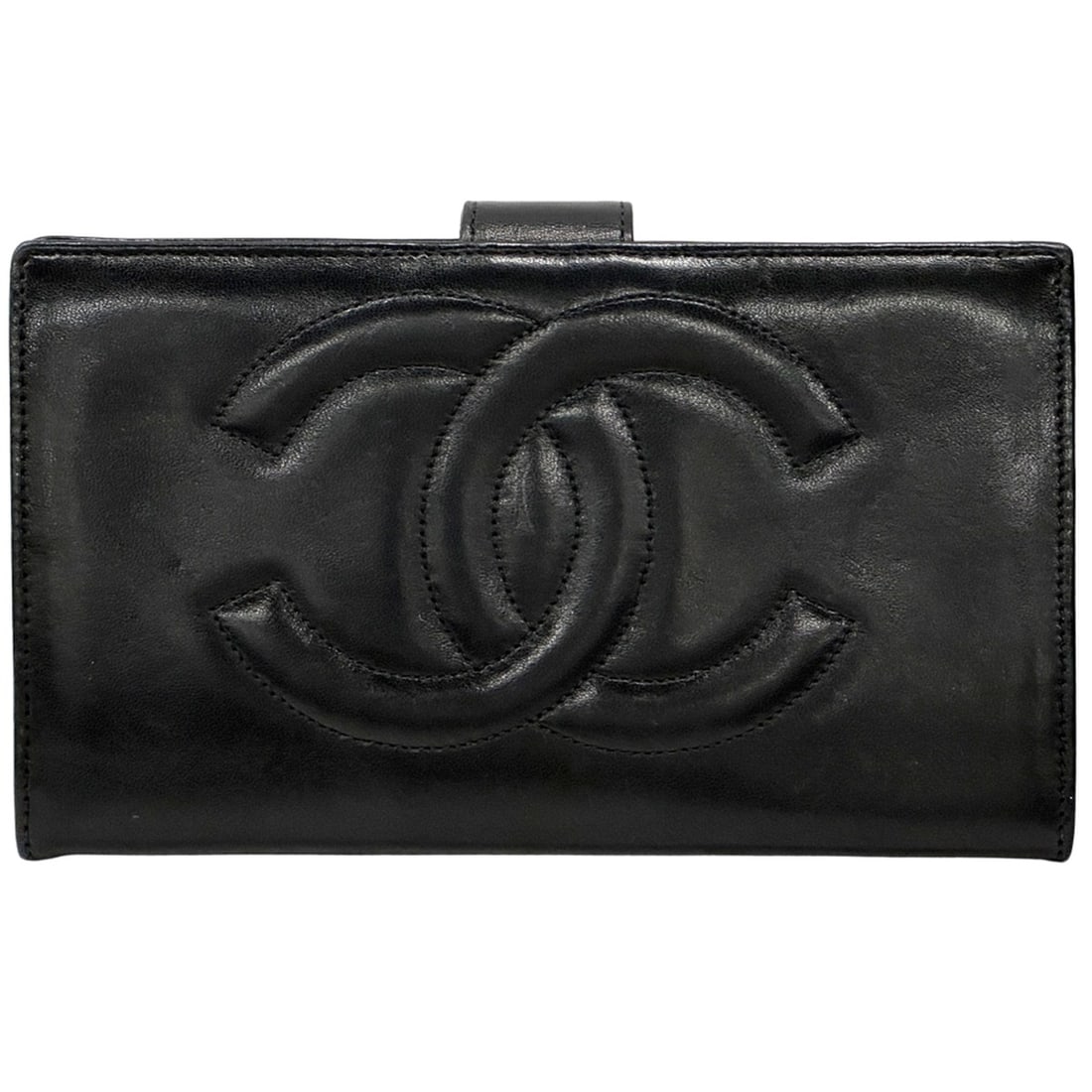 Chanel CHANEL Wallet Coco Mark Women's Brand Long Lambskin Black Gold Hardware: --- Catalog ---Category: SizeSize (HxWxD): 10cm x 17cm x 1.5cm / 3.93'' x 6.69'' x 0.59''Category: DesignColor: BlackGender: WomenMaterial: Leather Category: GeneralBrand: ChanelCountry of Origin: Fra