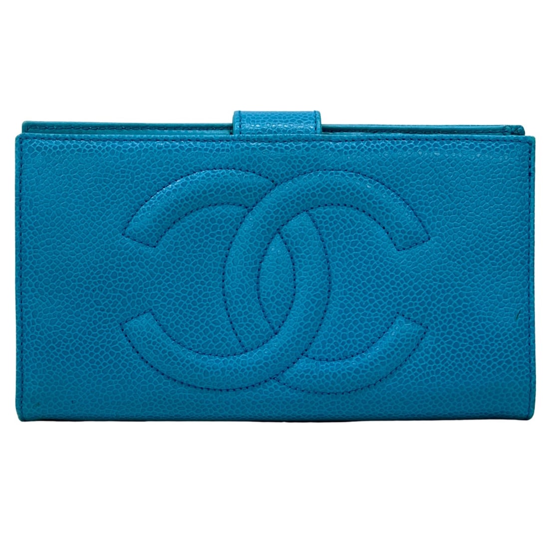 Chanel CHANEL Wallet Coco Mark Women's Brand Long Caviar Leather Blue Gold Hardware: --- Catalog ---Category: SizeSize (HxWxD): 10cm x 17cm x 2.5cm / 3.93'' x 6.69'' x 0.98''Category: DesignColor: BlueGender: WomenMaterial: Grained Calfskin Category: GeneralBrand: ChanelCountry of Ori
