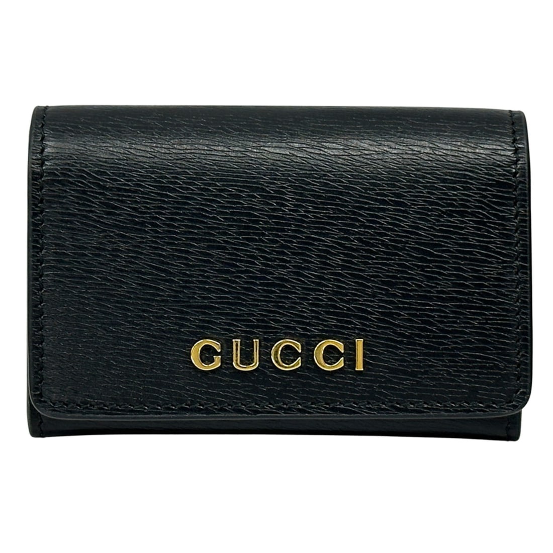 Gucci business card holder/card case for women and men, brand name, leather, black, gold hardware,: --- Catalog ---Category: DesignType: Business card caseColor: BlackGender: Men,WomenMaterial: Leather Category: GeneralMPN: 790101Brand: GucciCountry of Origin: ItalyCategory: Physical PropertiesSize 