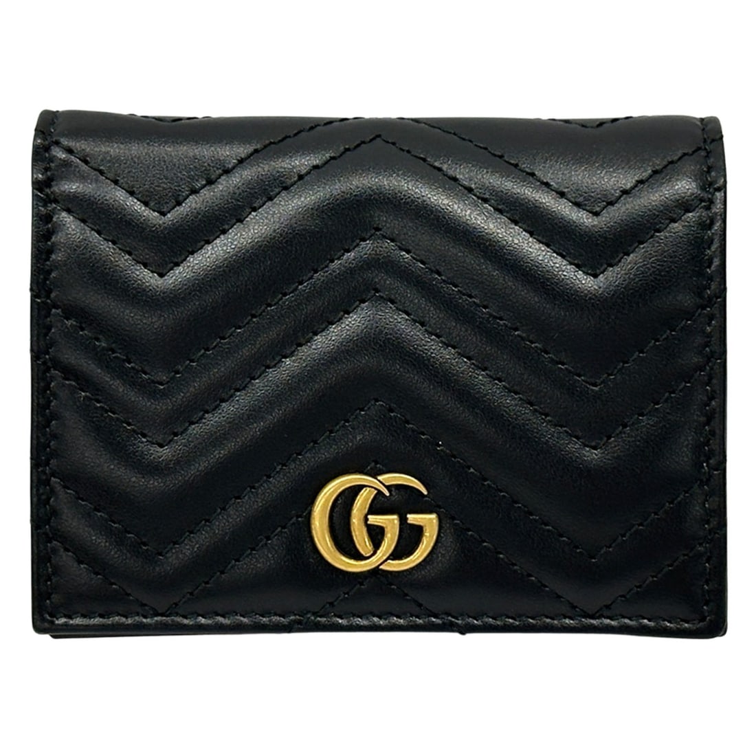 Gucci Petite Marmont Bi-fold Wallet for Women and Men, Leather, Black with Gold Hardware, 466492,: --- Catalog ---Category: SizeSize (HxWxD): 8.5cm x 11cm x 3cm / 3.34'' x 4.33'' x 1.18''Category: DesignType: Wallet (bi-fold)Color: BlackGender: Men,WomenMaterial: Leather Category: GeneralMPN: 46649
