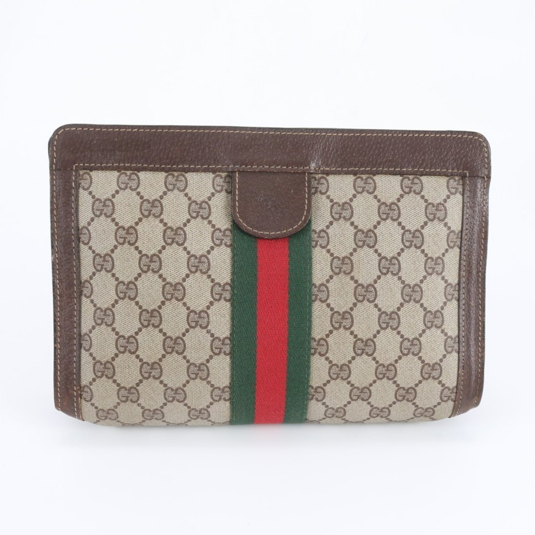 Gucci GG Supreme Sherry Line Leather Second Bag Messenger Brown Men's: --- Catalog ---Category: SizeSize (HxWxD): 19cm x 28cm x 8cm / 7.48'' x 11.02'' x 3.14''Category: DesignType: Clutch bagColor: BrownGender: MenMaterial: GG Supreme Category: GeneralLine: Sherry LineBr