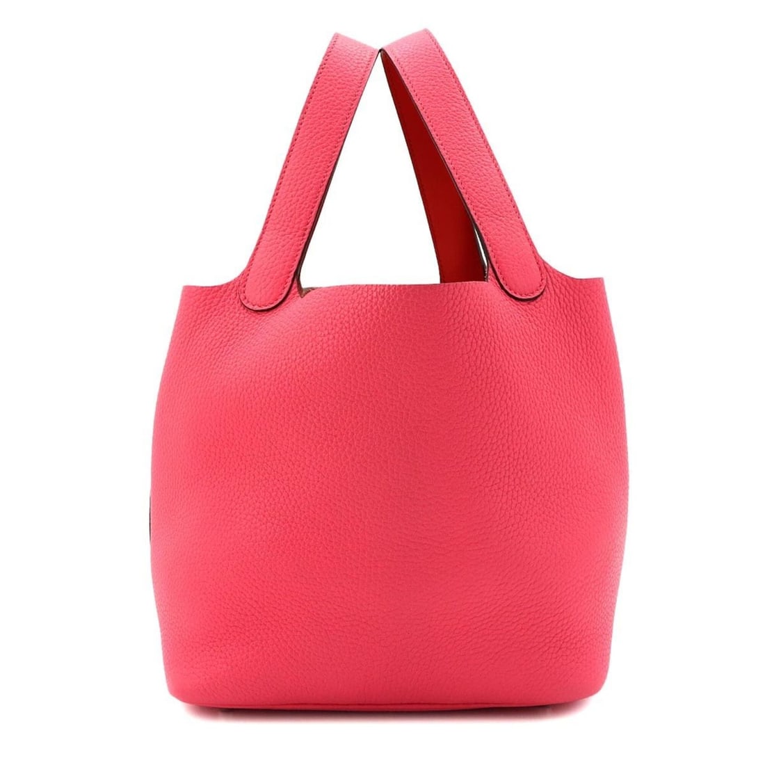 Hermes Picotin Lock Eclat 22 MM Handbag, Taurillon Clemence Leather, Rose Azalee, Terre Batue, Y: --- Catalog ---Category: SizeSize (HxWxD): 22.5cm x 22cm x 17.5cm / 8.85'' x 8.66'' x 6.88''Category: DesignType: HandbagColor: Rose azaleeGender: WomenMaterial: Taurillon clemence leather , Swift lea