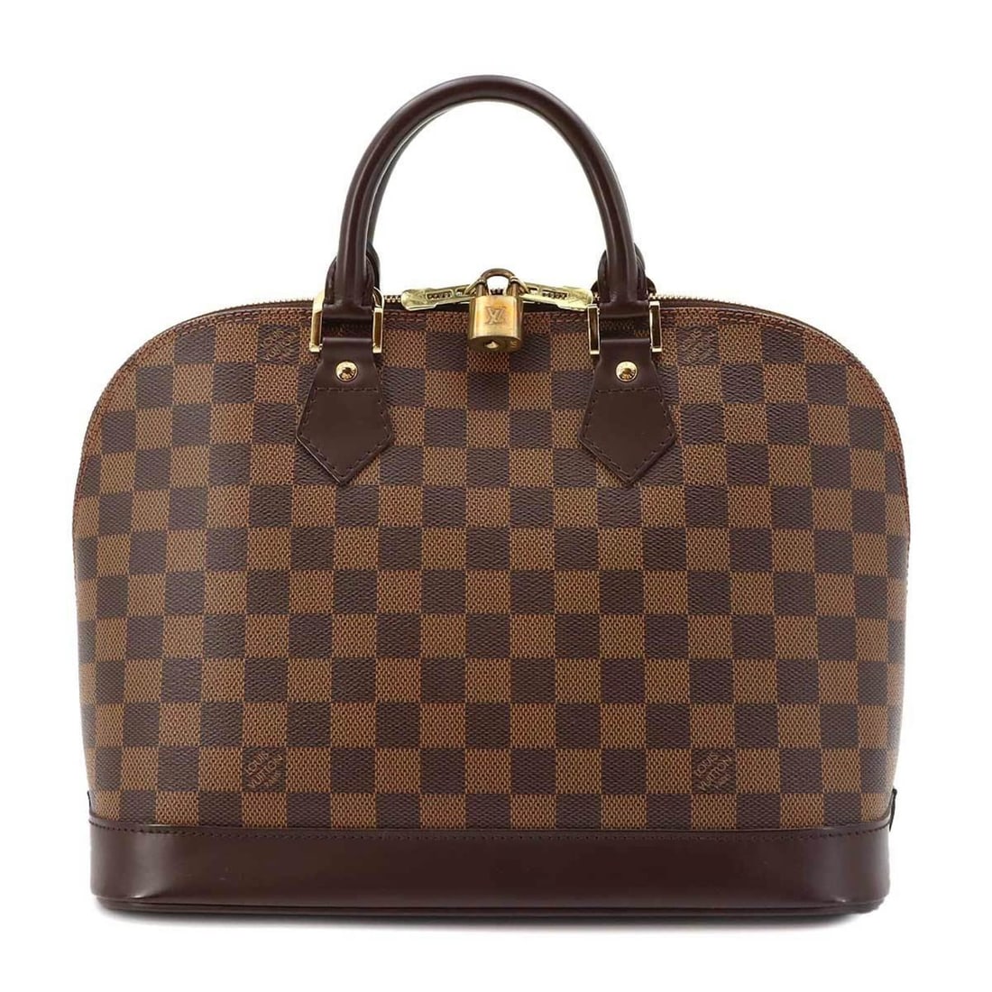 Louis Vuitton Damier Alma PM Handbag, Ebene, N51131, Brown with Gold Hardware.: --- Catalog ---Category: SizeSize (HxWxD): 23.5cm x 31cm x 16cm / 9.25'' x 12.2'' x 6.29''Category: DesignType: HandbagColor: EbeneGender: WomenMaterial: Damier Canvas Category: GeneralMPN: N51131Bran