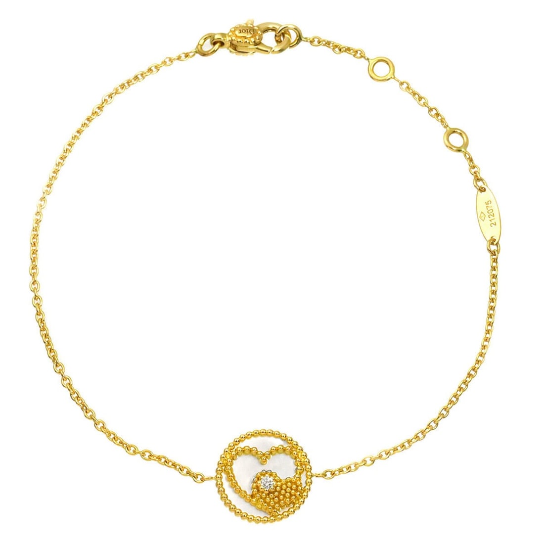 Christian Dior Rose des Vents Shell Diamond Bracelet, 17.5cm, 18K Yellow Gold 750.: --- Catalog ---Category: SizeLength: 17.5cm / 6.88''Category: DesignType: Charm braceletColor: Yellow goldGender: WomenMaterial: Yellow gold (18K)Category: GeneralBrand: Christian Dior--- Item List --