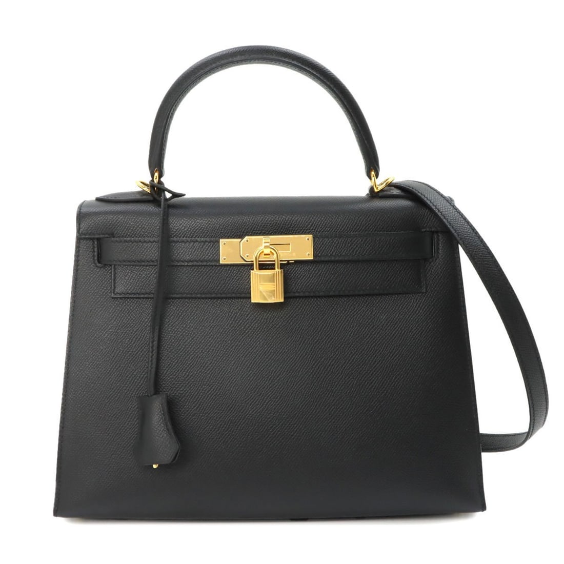 Hermes Kelly 28 Epsom Black 2-way Handbag Shoulder Bag with External Stitching, D Stamp, Gold: --- Catalog ---Category: SizeSize (HxWxD): 20.5cm x 29cm x 11.5cm / 8.07'' x 11.41'' x 4.52''Category: DesignType: HandbagColor: BlackGender: WomenMaterial: Epsom leather Category: GeneralBrand: Herme