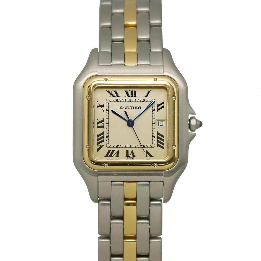 Cartier Panthère LM 1-Row Two-Tone 83083441 Men's Watch Date Ivory YG Quartz: --- Catalog ---Category: SizeWrist Size: 17cm / 6.69''Case Diameter: 29mm / 1.14''Category: DesignType: WristwatchGender: MenColor (Dial): IvoryMaterial (Band): Stainless steel, Yellow goldMaterial (C