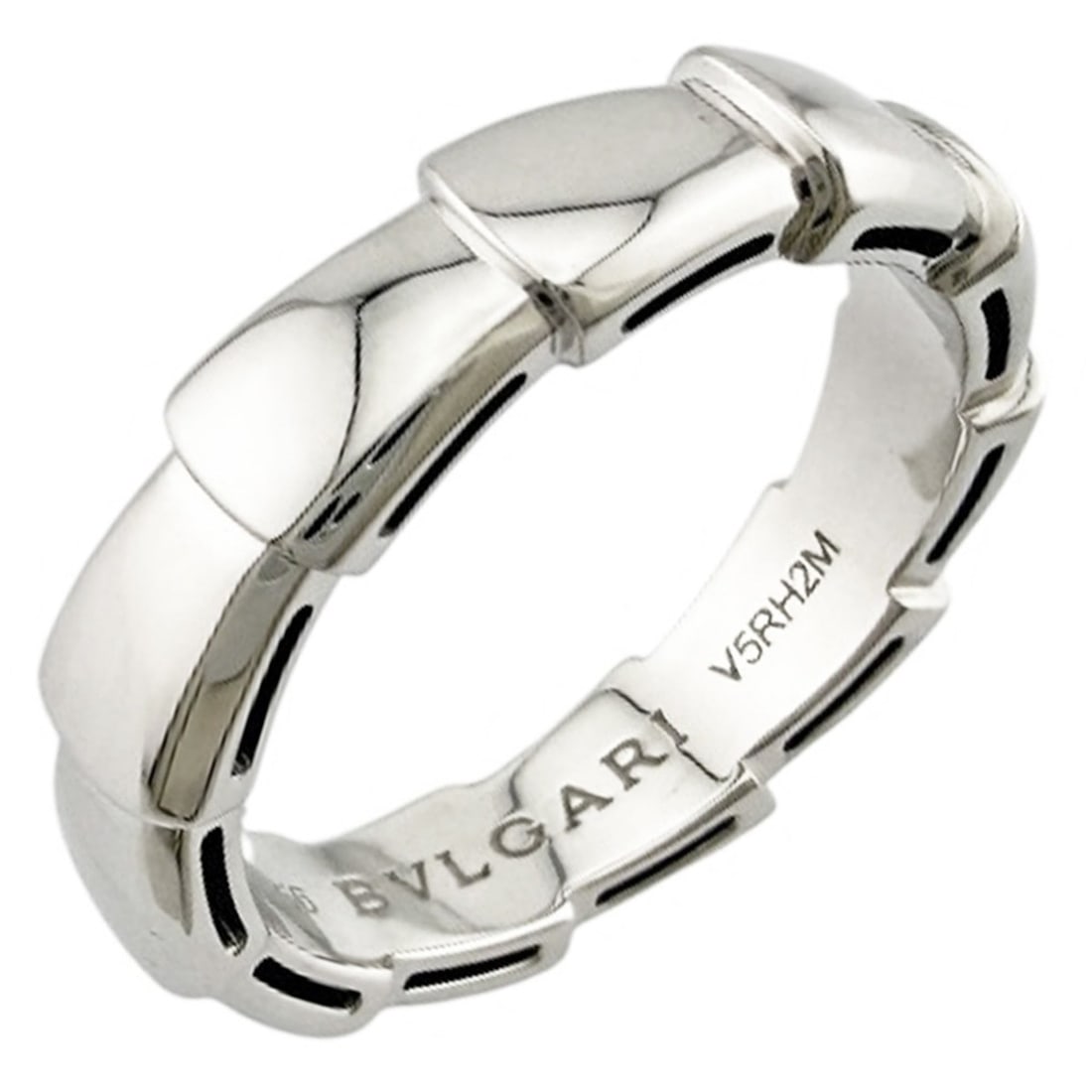 Bulgari Ring, 1, 18K White Gold, Women's BVLGARI: --- Catalog ---Category: SizeWeight: 8g / 0.28oz.JP Size: 15US Size: 7.5Category: DesignType: Band ringGender: WomenHandmade: YesMaterial: White gold (18K)Category: GeneralBrand: Bvlgari--- Item List 