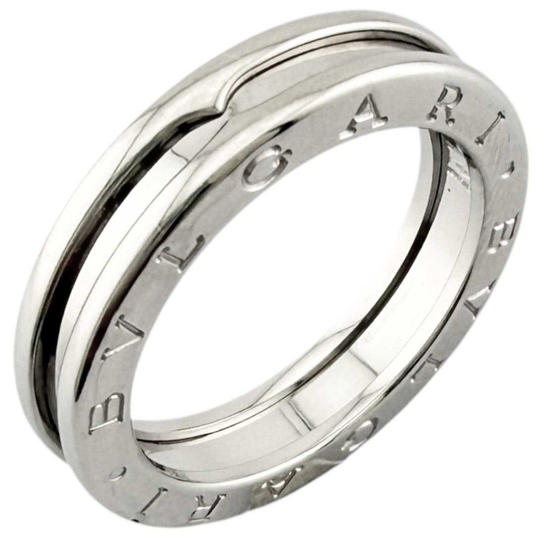 Bulgari B-zero.1 One-Band Ring, 18K White Gold, Men's and Women's, BVLGARI: --- Catalog ---Category: PackNumber in Pack: 1Category: SizeWidth: 5mm / 0.2''Weight: 7.9g / 0.27oz.JP Size: 16US Size: 8Category: DesignType: Band ringColor: SilverGender: Men,Women,UnisexHandmade: Y