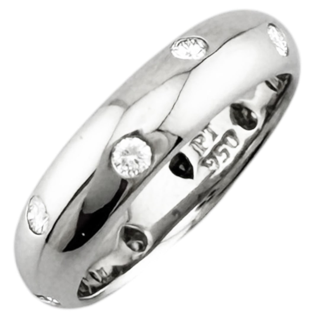 Tiffany & Co. Dots Ring, Platinum 950 with Diamonds, for Women.: --- Catalog ---Category: SizeWidth: 4.5mm / 0.18''Weight: 6.5g / 0.22oz.JP Size: 8US Size: 4.5Category: DesignType: Band ringStone: DiamondGender: WomenHandmade: YesMaterial: Platinum 950Category: Gen