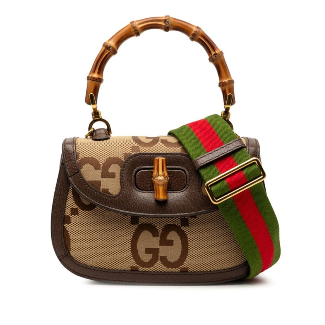 Gucci Jumbo GG Bamboo Handbag Shoulder Bag 2WAY 675797 Beige Brown Canvas Leather Women's GUCCI: --- Catalog ---Category: SizeSize (HxWxD): 14.5cm x 22cm x 7.5cm / 5.7'' x 8.66'' x 2.95''Category: DesignType: Handbag, Shoulder bagColor: Beige, BrownGender: WomenMaterial: Canvas , Leather Category