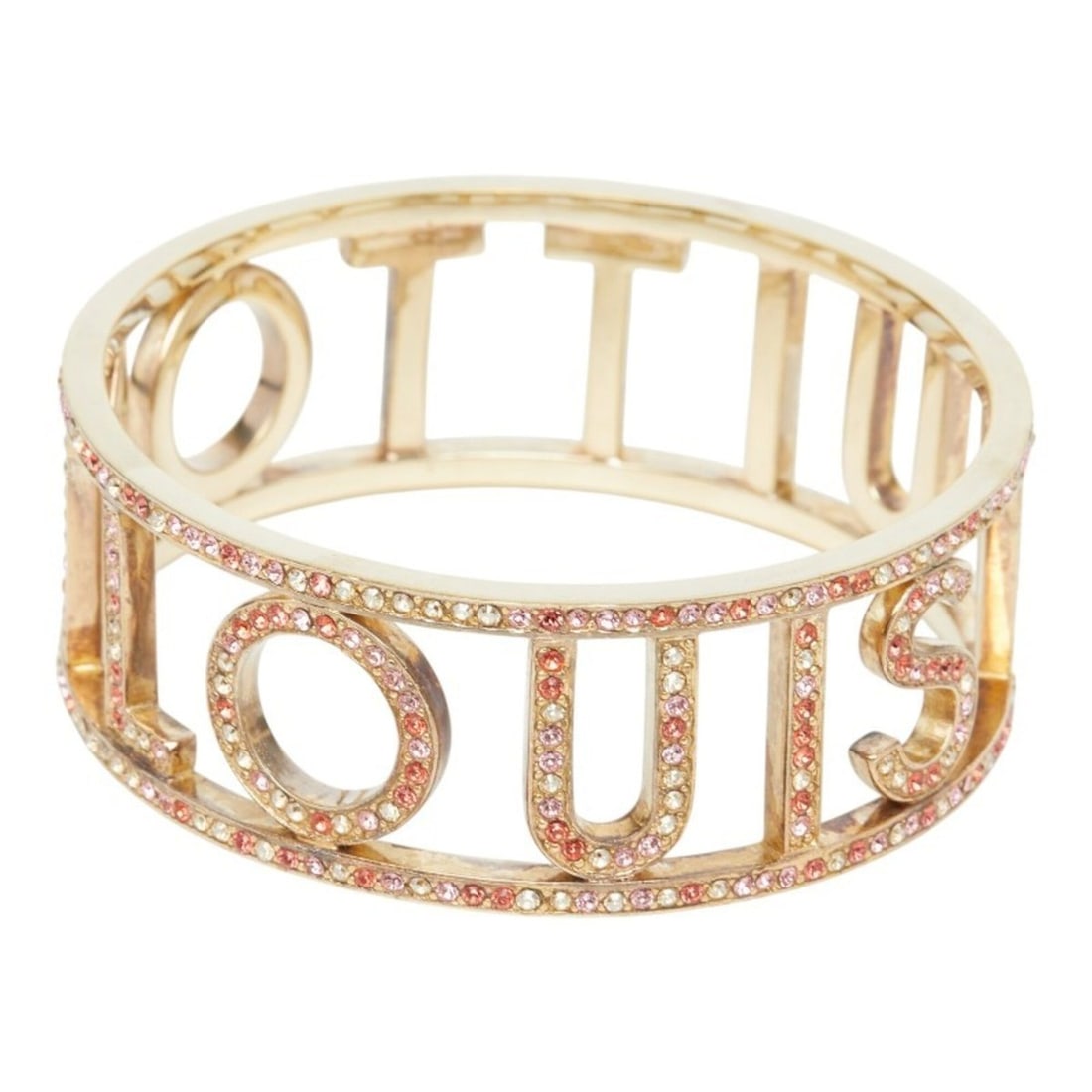 Louis Vuitton Bracelet 1001 Mille et Une Bangle M65690 Gold Multicolor Plated Rhinestone Women's (1 of 10)