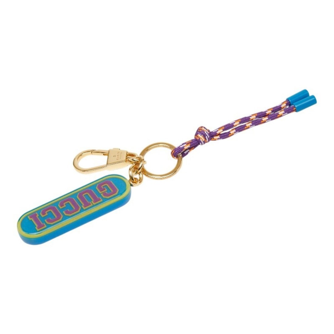 Gucci Logo Accessory Bag Charm Keychain Keyring Blue Multicolor Acrylic Fabric Women's GUCCI: --- Catalog ---Category: SizeSize (HxWxD): 7.4cm x 2.5cm / 2.91'' x 0.98''Category: DesignType: KeyringColor: Blue, Multi-colorGender: WomenCategory: GeneralBrand: Gucci--- Item List ---Section: Condi