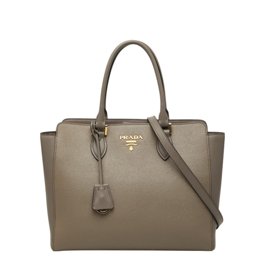 Prada Handbag Shoulder Bag 2WAY 1BA189 Greige Saffiano Leather Women's PRADA: --- Catalog ---Category: SizeSize (HxWxD): 23.5cm x 29cm x 10.5cm / 9.25'' x 11.41'' x 4.13''Category: DesignType: Handbag, Shoulder bagColor: GrayishGender: WomenMaterial: Leather Leather/Fur Type: S