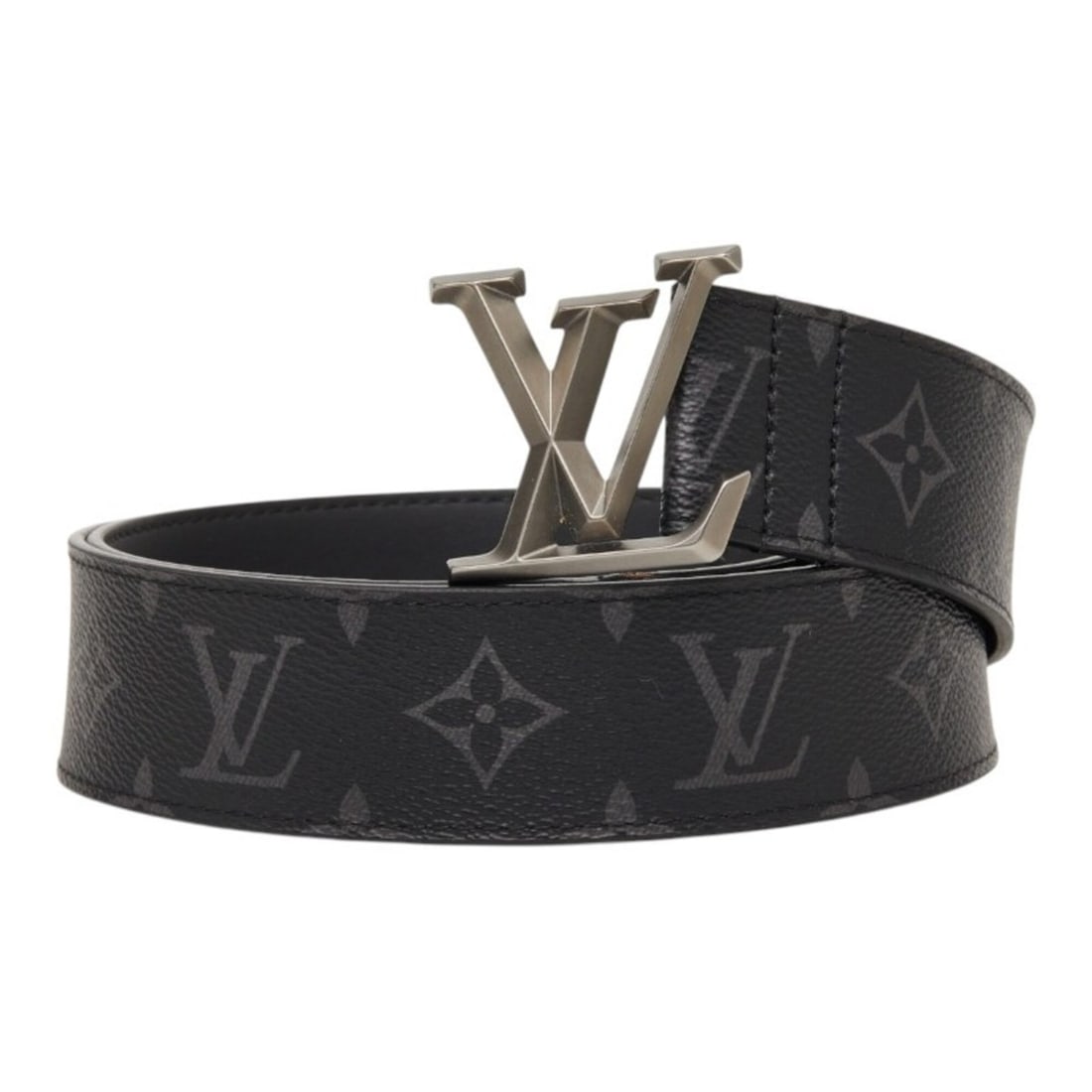 Louis Vuitton Monogram Eclipse Belt, LV Pyramid, Size: 90 (36), M0607, Black/Gray, Men's.: --- Catalog ---Category: SizeLength: 85.5cm - 95.5cm / 33.66'' - 37.59''Category: DesignType: Standard beltColor: Black, GrayGender: MenMaterial (Strap): PVC Category: GeneralMPN: M0607Brand: Louis Vu