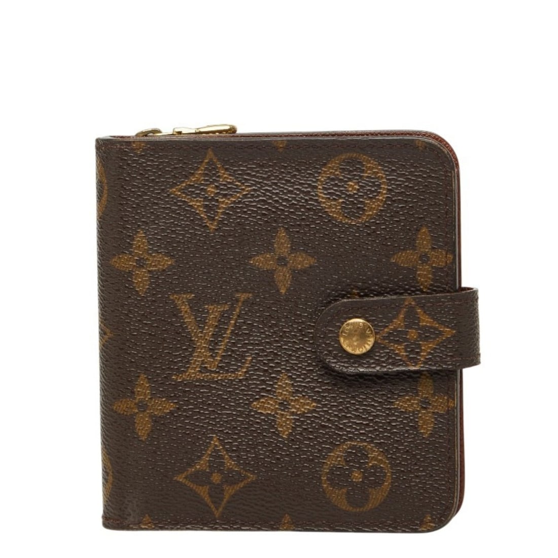 Louis Vuitton Monogram Compact Zip Bi-fold Wallet M61667 Brown Leather Women's LOUIS VUITTON: --- Catalog ---Category: SizeSize (HxWxD): 10cm x 11cm x 2cm / 3.93'' x 4.33'' x 0.78''Category: DesignType: Wallet (bi-fold)Color: BrownGender: WomenMaterial: PVC , Leather Category: GeneralMPN: M616