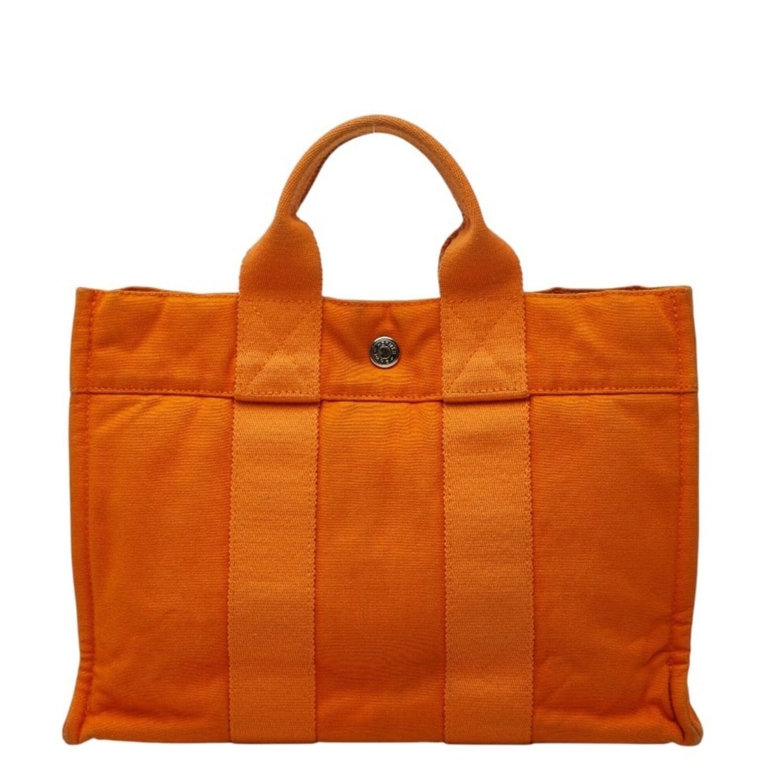 Hermes Fourre-Tout Tote PM Handbag, Orange Canvas, Women's HERMES: --- Catalog ---Category: SizeSize (HxWxD): 22cm x 30cm x 8cm / 8.66'' x 11.81'' x 3.14''Category: DesignType: HandbagColor: OrangeGender: WomenMaterial: Canvas Category: GeneralBrand: Hermes--- Item L