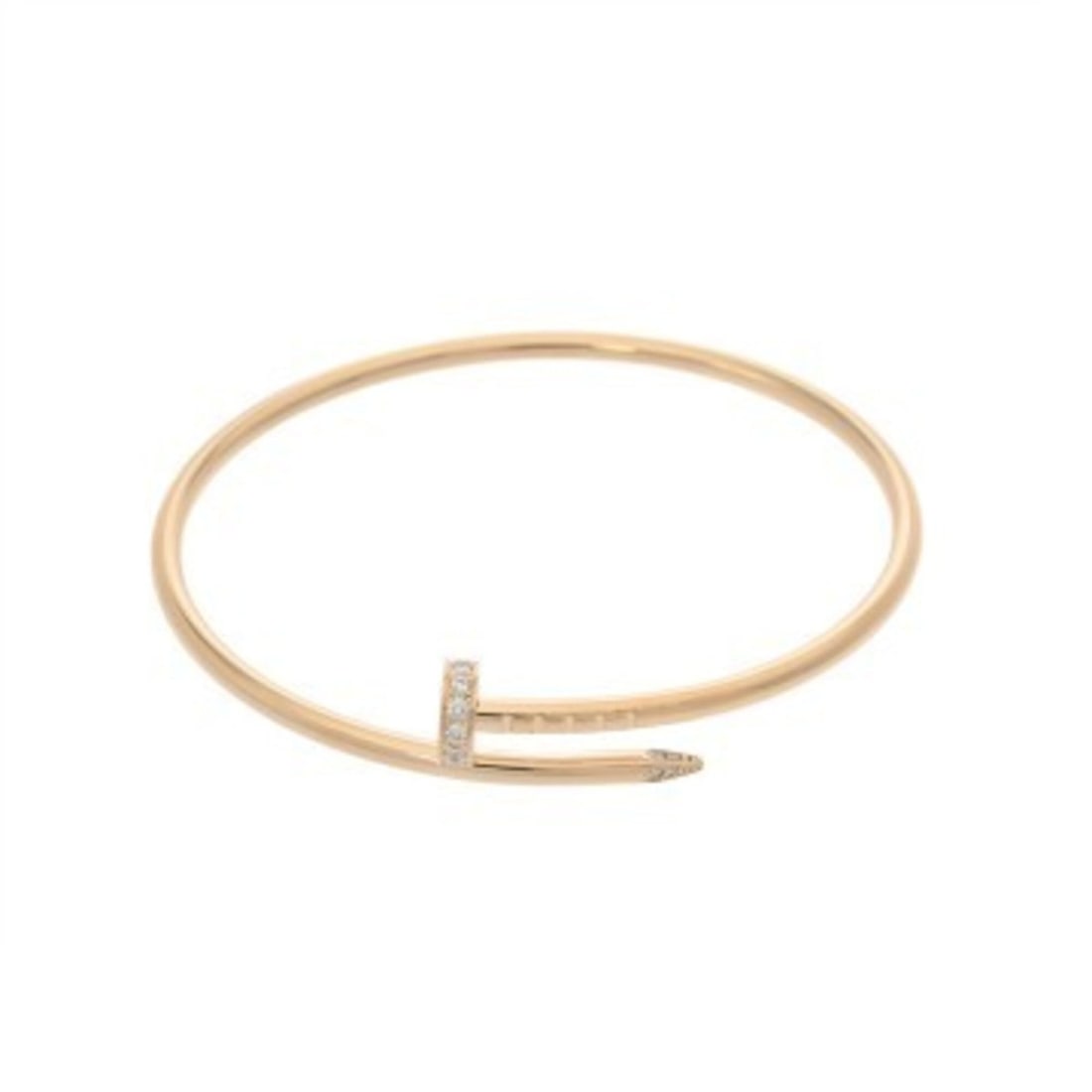 CARTIER Juste un Clou Bracelet SM Diamond #15 Women's 18K Yellow Gold YG A Rank Used Ginzo: --- Catalog ---Category: SizeLength: 14.5cm / 5.7''Category: DesignType: Charm braceletColor: Yellow goldGender: WomenMaterial: Yellow goldCategory: GeneralBrand: Cartier--- Item List ---Section: Cond