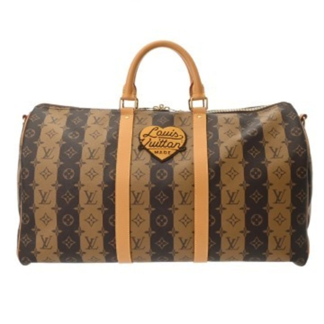 LOUIS VUITTON Louis Vuitton Monogram Stripe Keepall Bandoulière 50 NIGO Collaboration M45967 Men's: --- Catalog ---Category: SizeSize (HxWxD): 29cm x 50cm x 21cm / 11.41'' x 19.68'' x 8.26''Category: DesignType: Boston bagColor: MonogramGender: Men,WomenMaterial: Monogram Category: GeneralMPN: M4596